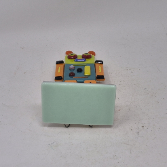 Fused Glass Standing Robot Multi Colored - Picture 5 of 5